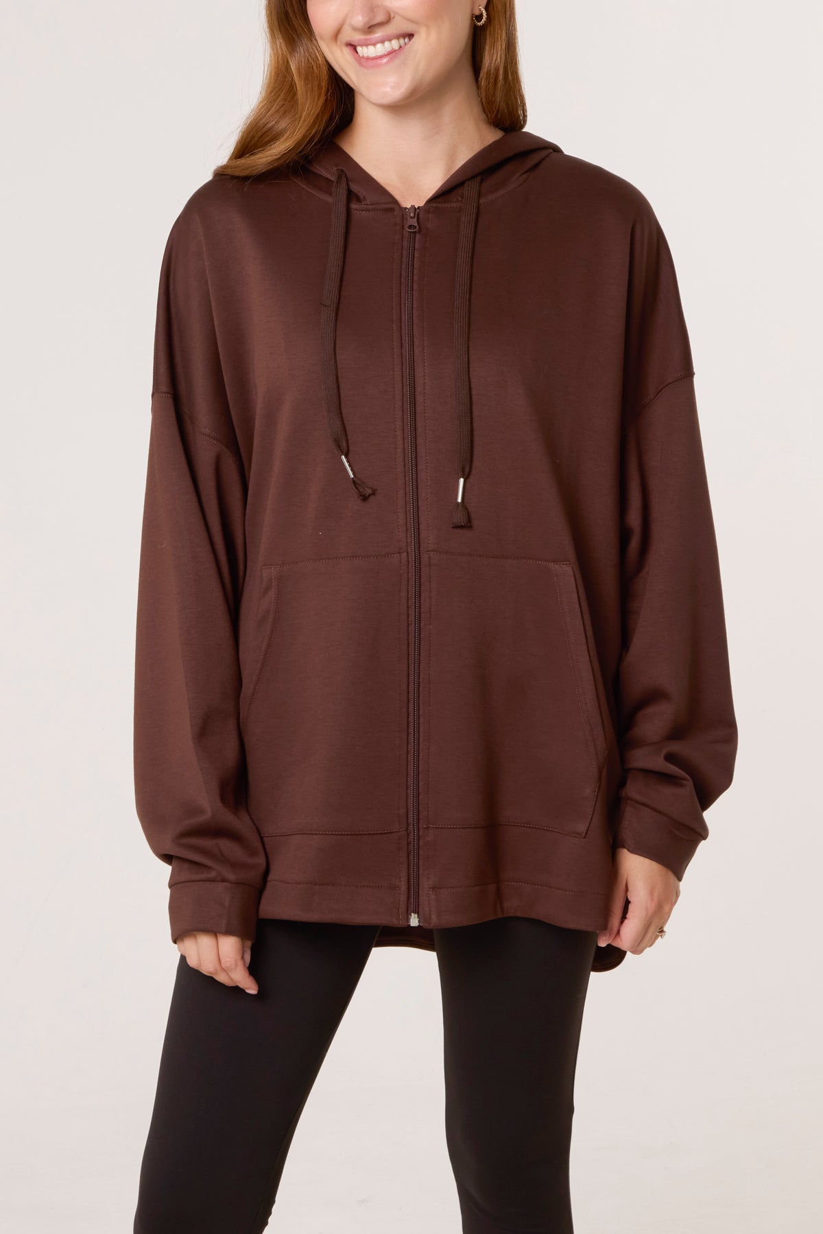 Oversized Zip Through Hoodie