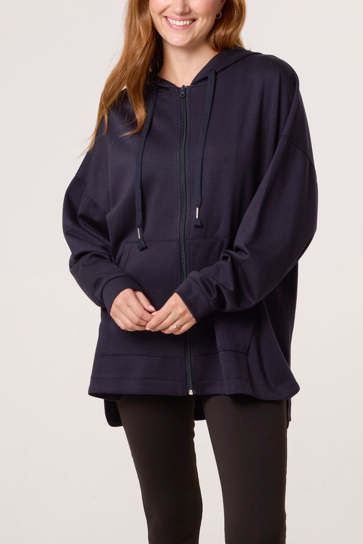 Oversized Zip Through Hoodie