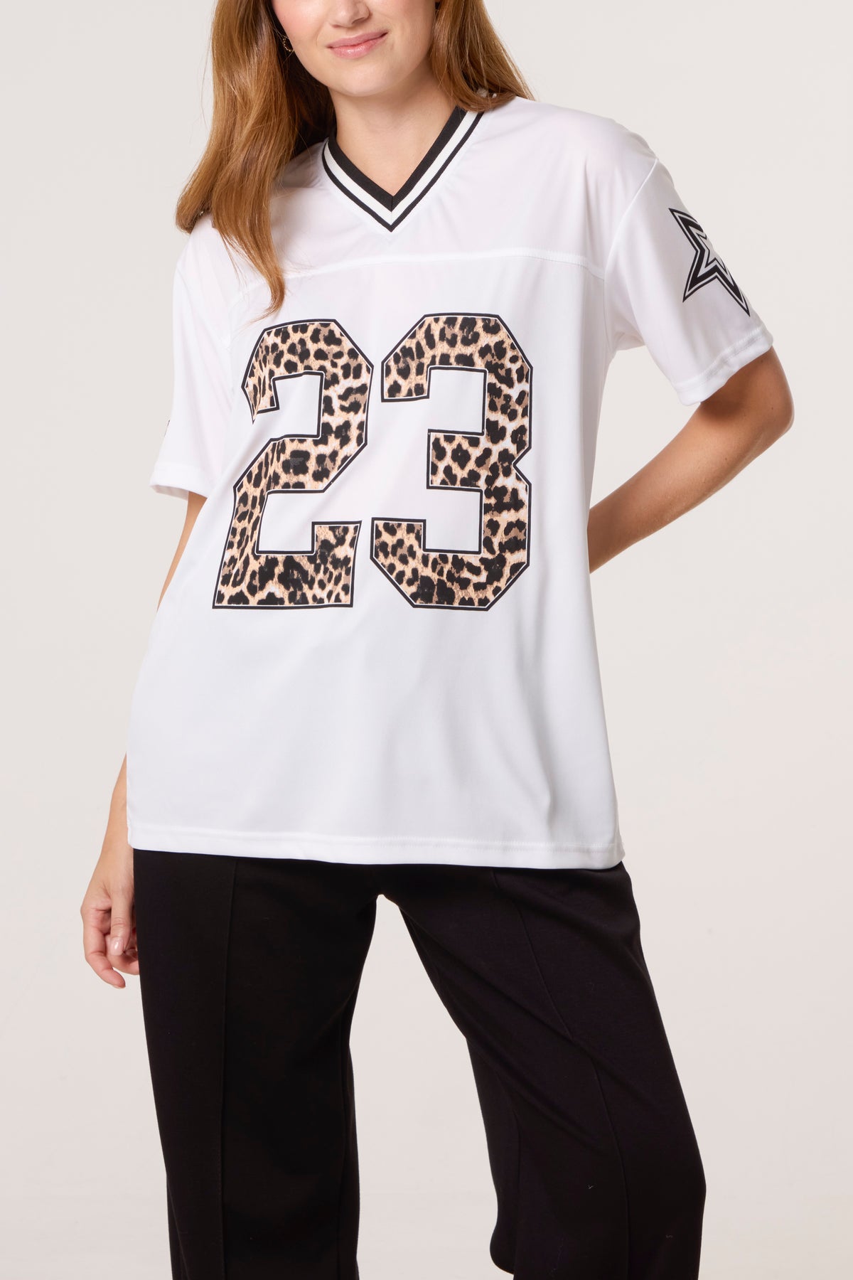 Sports Leopard Jersey Tee