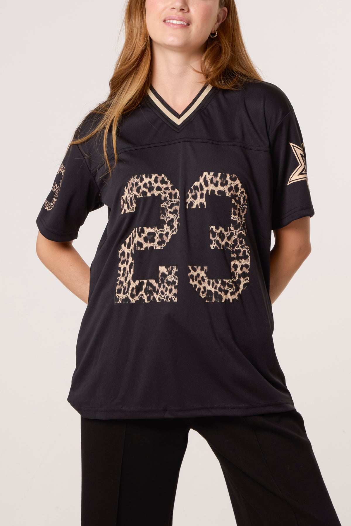 Sports Leopard Jersey Tee