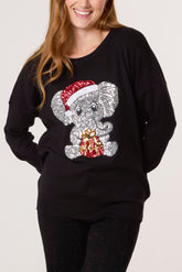 Sequin Festive Elephant Jumper