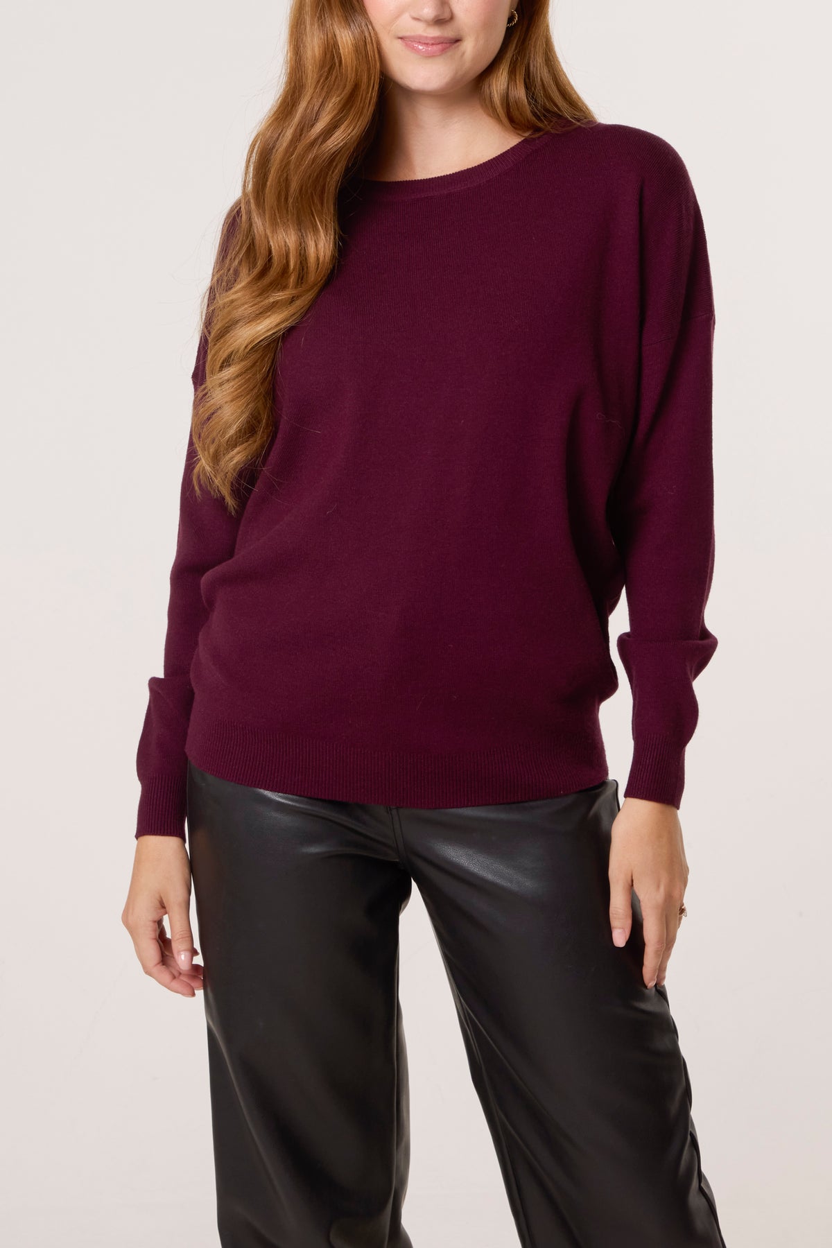 Crew Neck Fine Knit Jumper