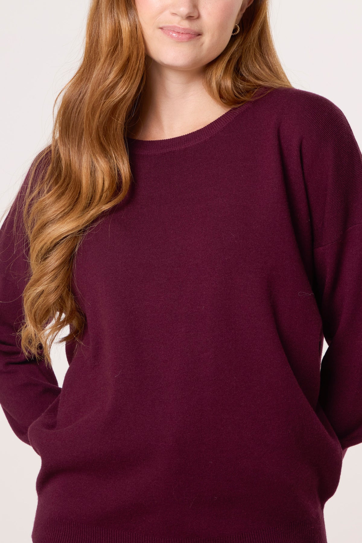 Crew Neck Fine Knit Jumper