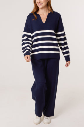Striped Knitted Set