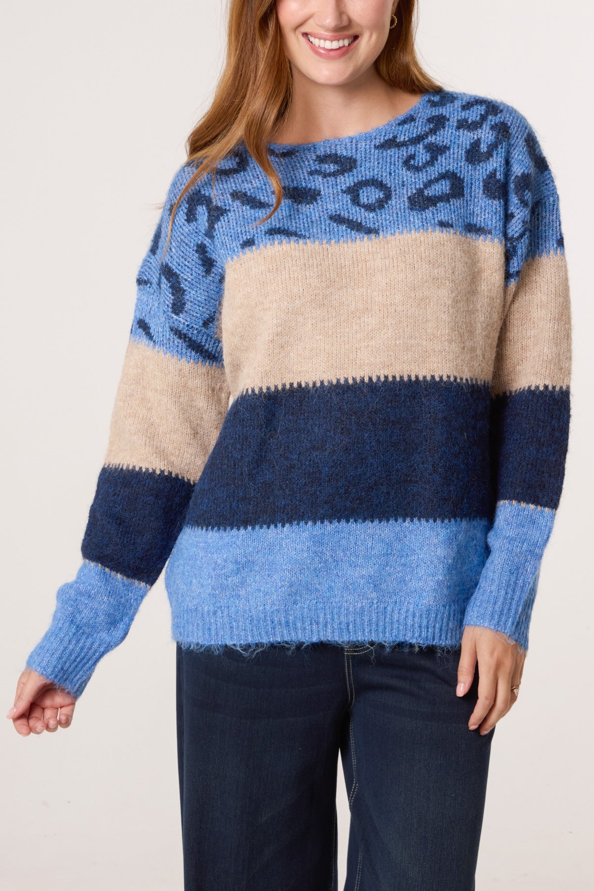 Animal Colour Block Jumper