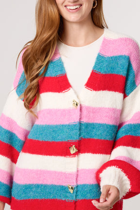 Bright Stripes Knit Cardigan