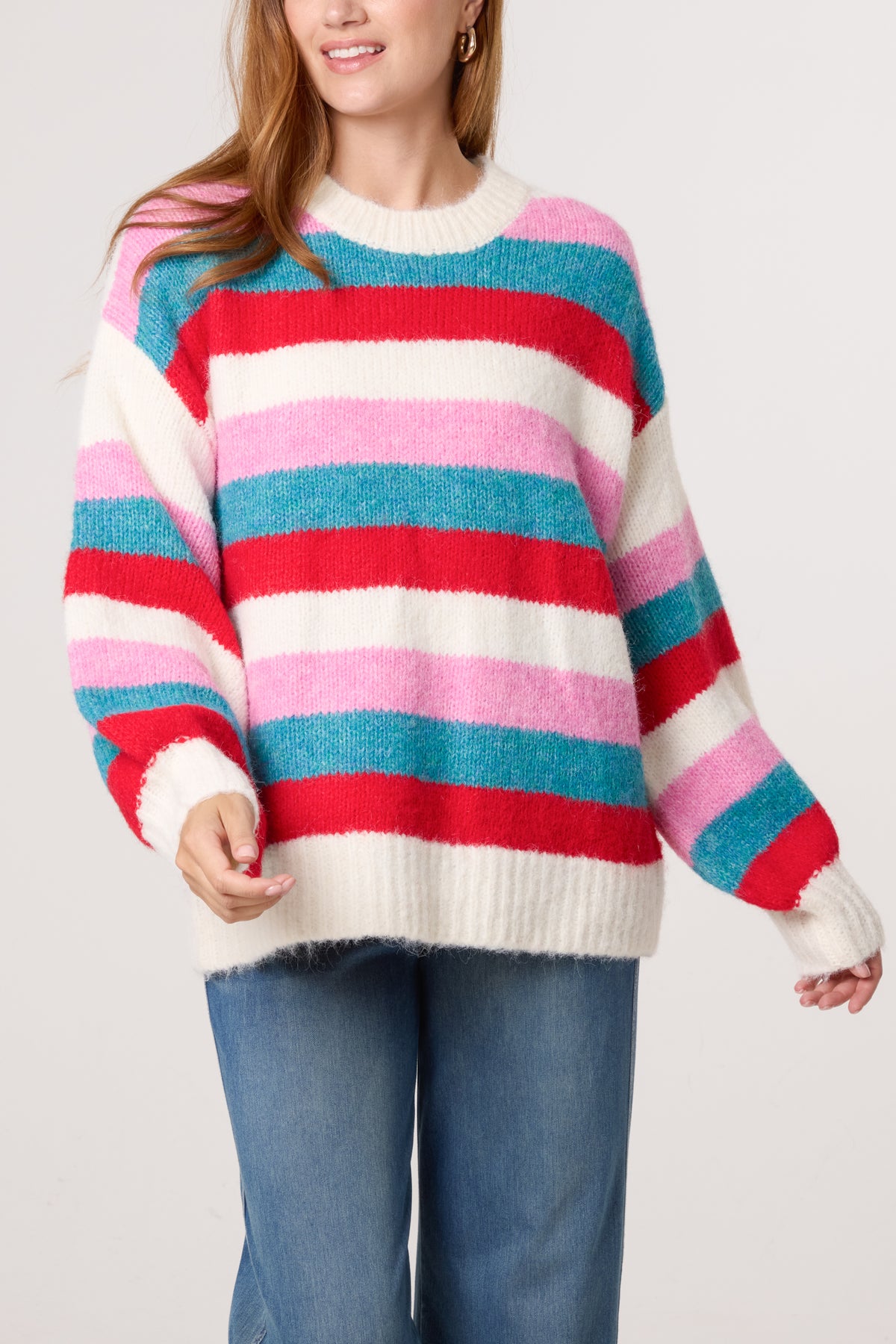 Striped Round Neck Knit Jumper