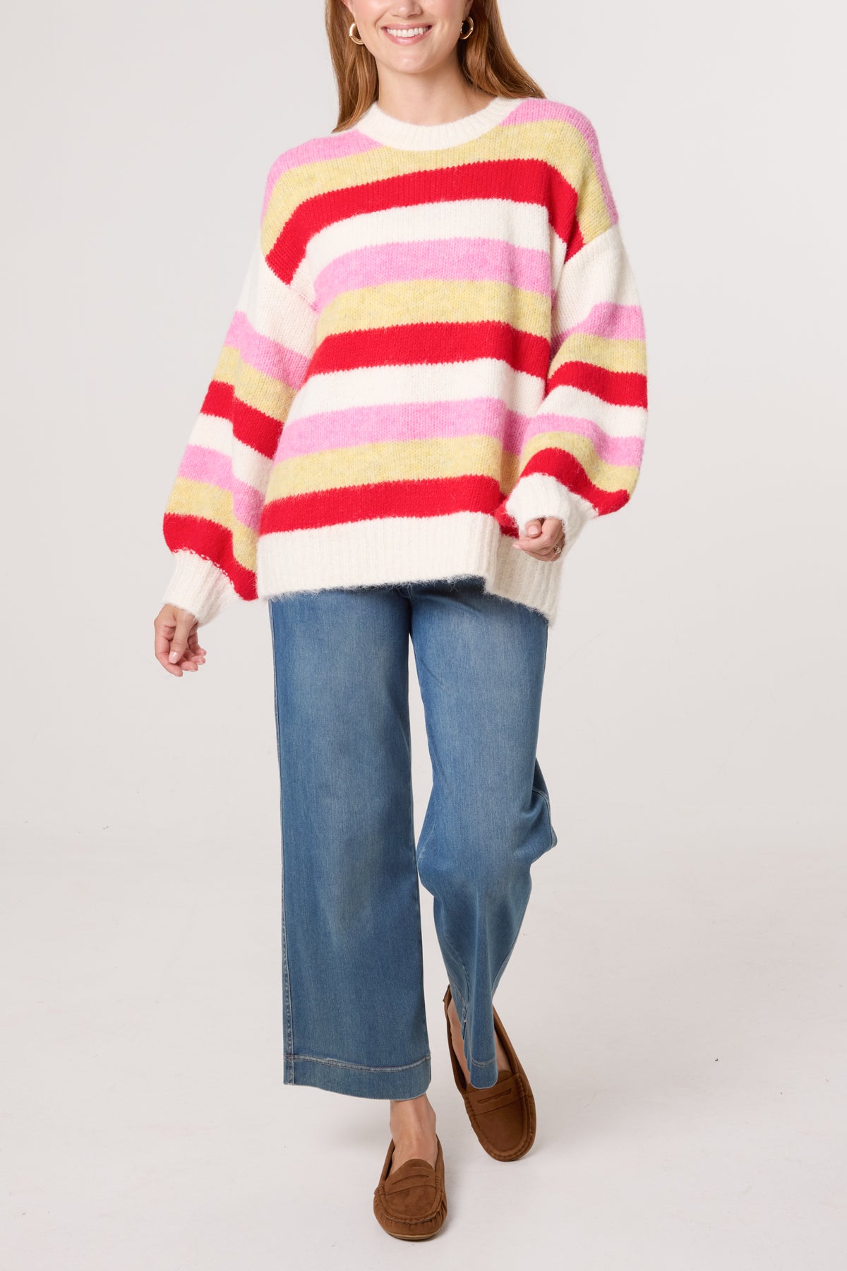 Striped Round Neck Knit Jumper