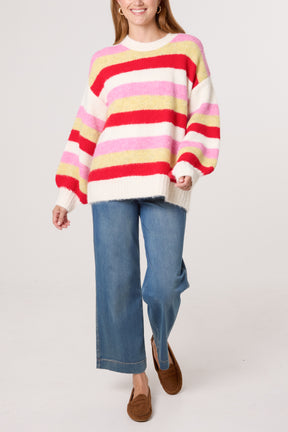Striped Round Neck Knit Jumper
