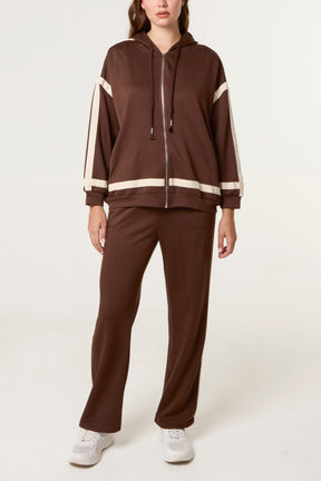 Contrast Stripe Hoodie & Jogger Set