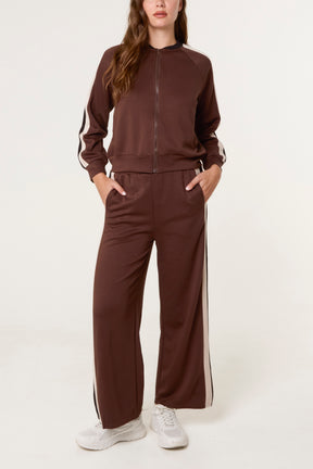 Stripe Bomber Jacket & Jogger Trouser Set