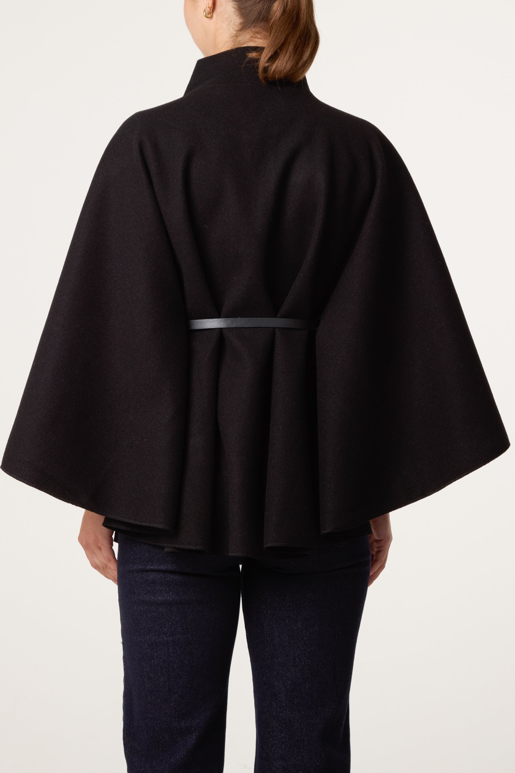Belt & Button Detail Essential Cape