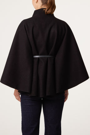 Belt & Button Detail Essential Cape