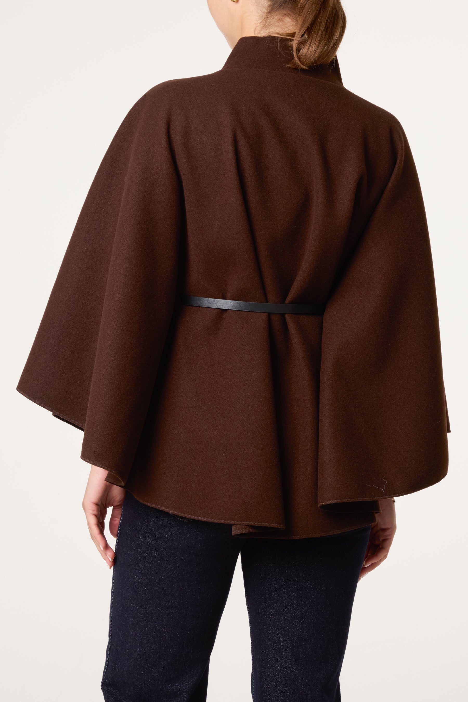 Belt & Button Detail Essential Cape