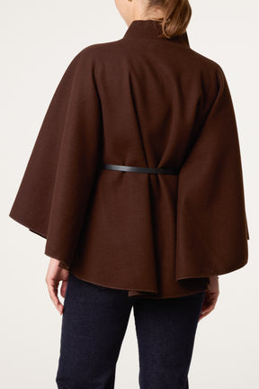 Belt & Button Detail Essential Cape