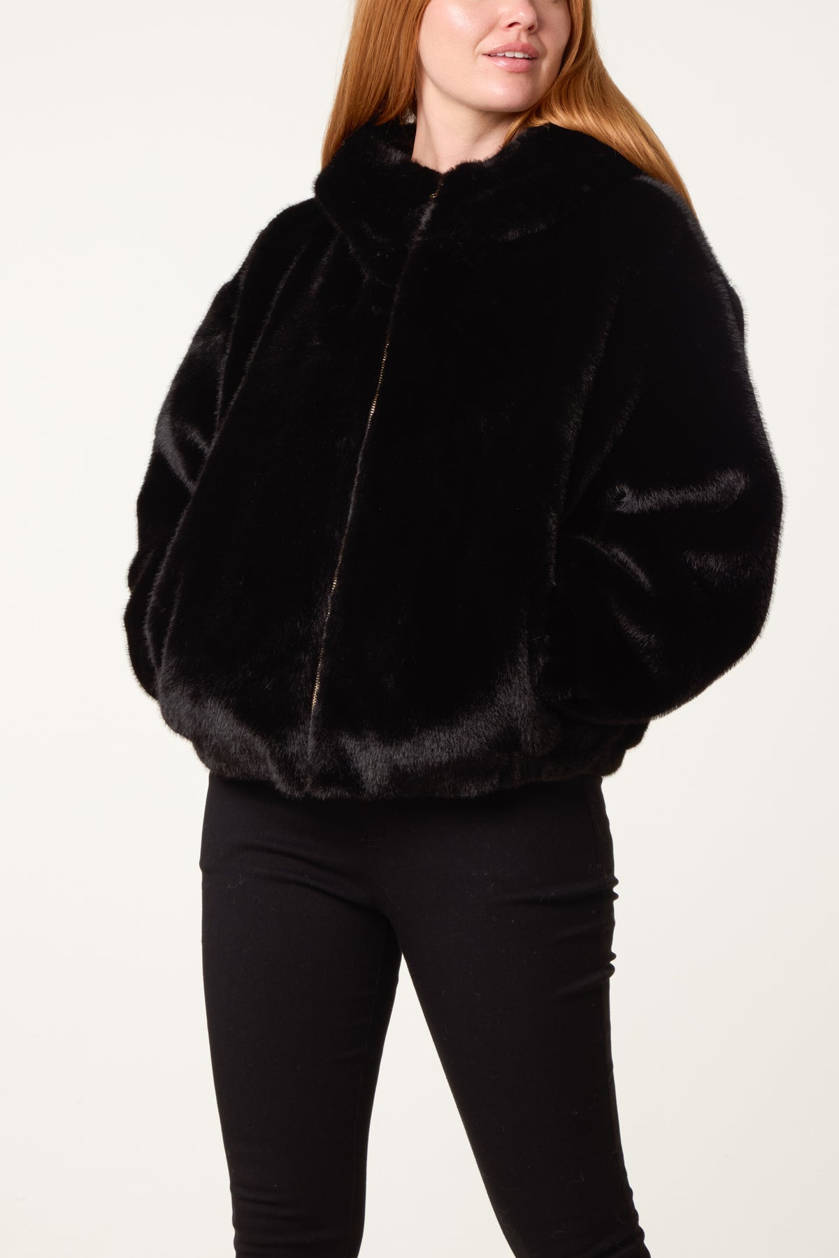 Zip Through Cosy Hooded Jacket
