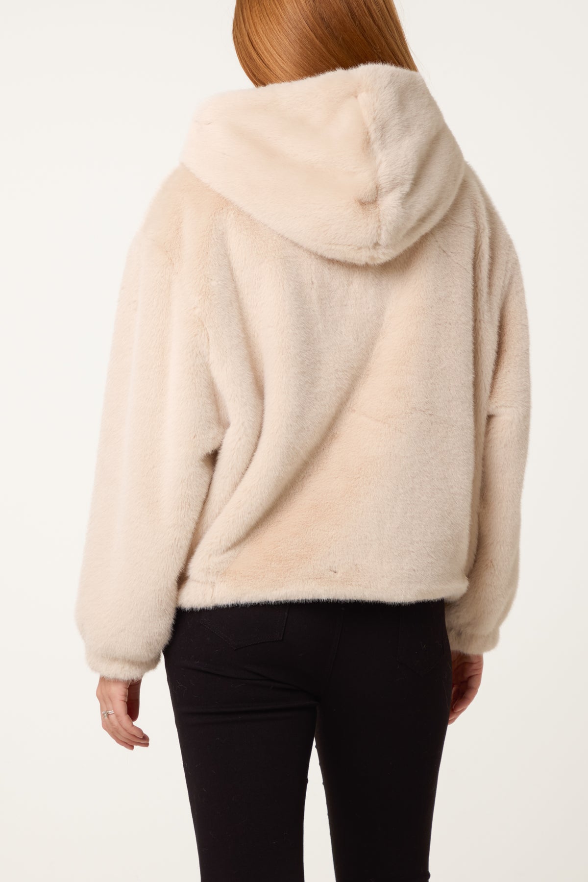 Zip Through Cosy Hooded Jacket