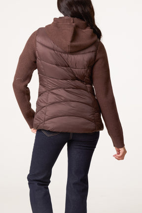 Knitted Sleeve Puffer Jacket