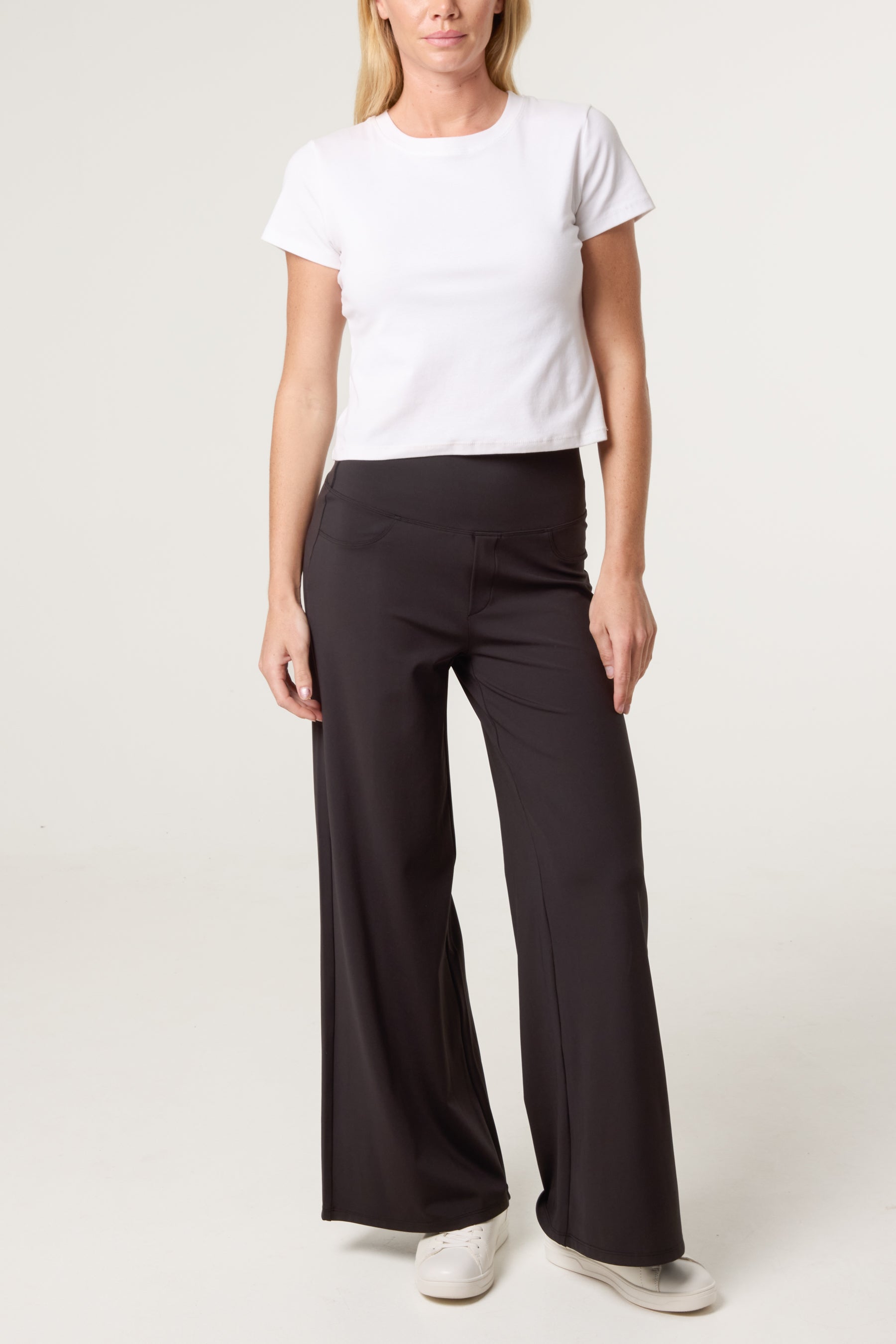 Wide Leg Soft Touch Trousers