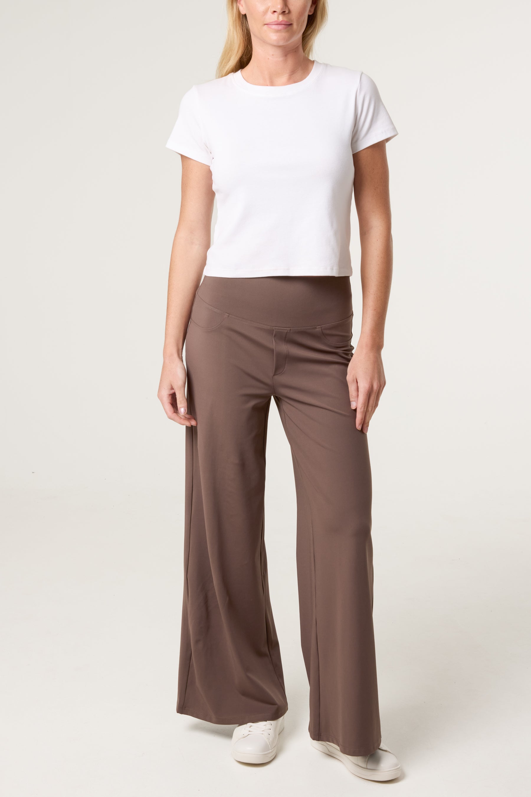 Wide Leg Soft Touch Trousers