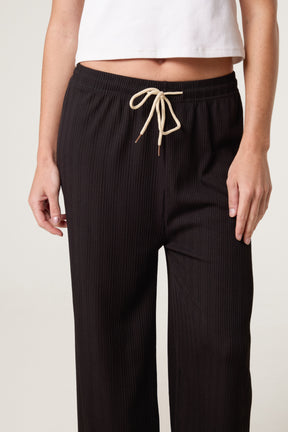 Ribbed Wide Leg Trousers