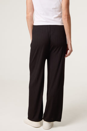 Ribbed Wide Leg Trousers