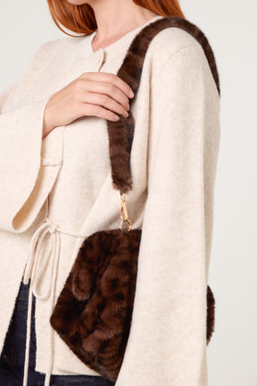 Plush Leopard Print Bag