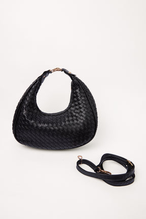 Braided Handbag With Shoulder Strap