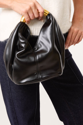 Modern Metal Handle Handbag
