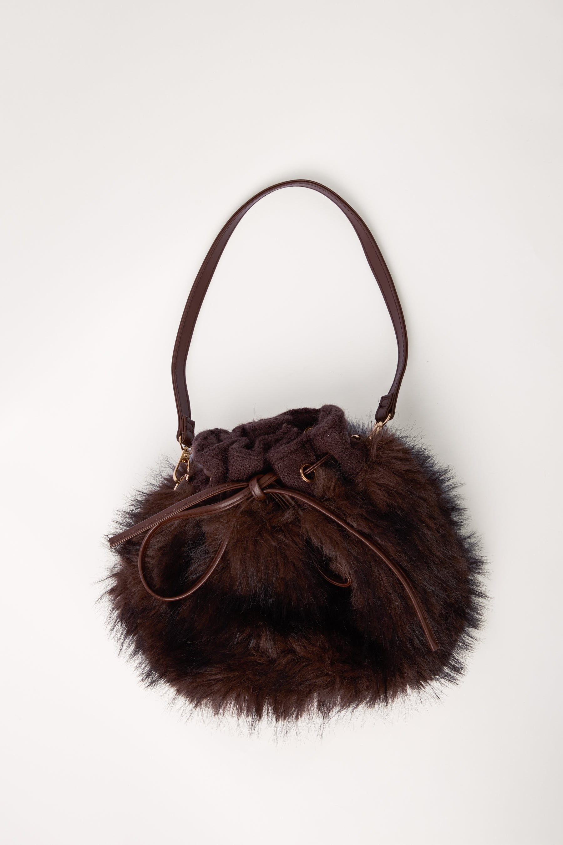 Faux Fur Bow Shoulder Bag