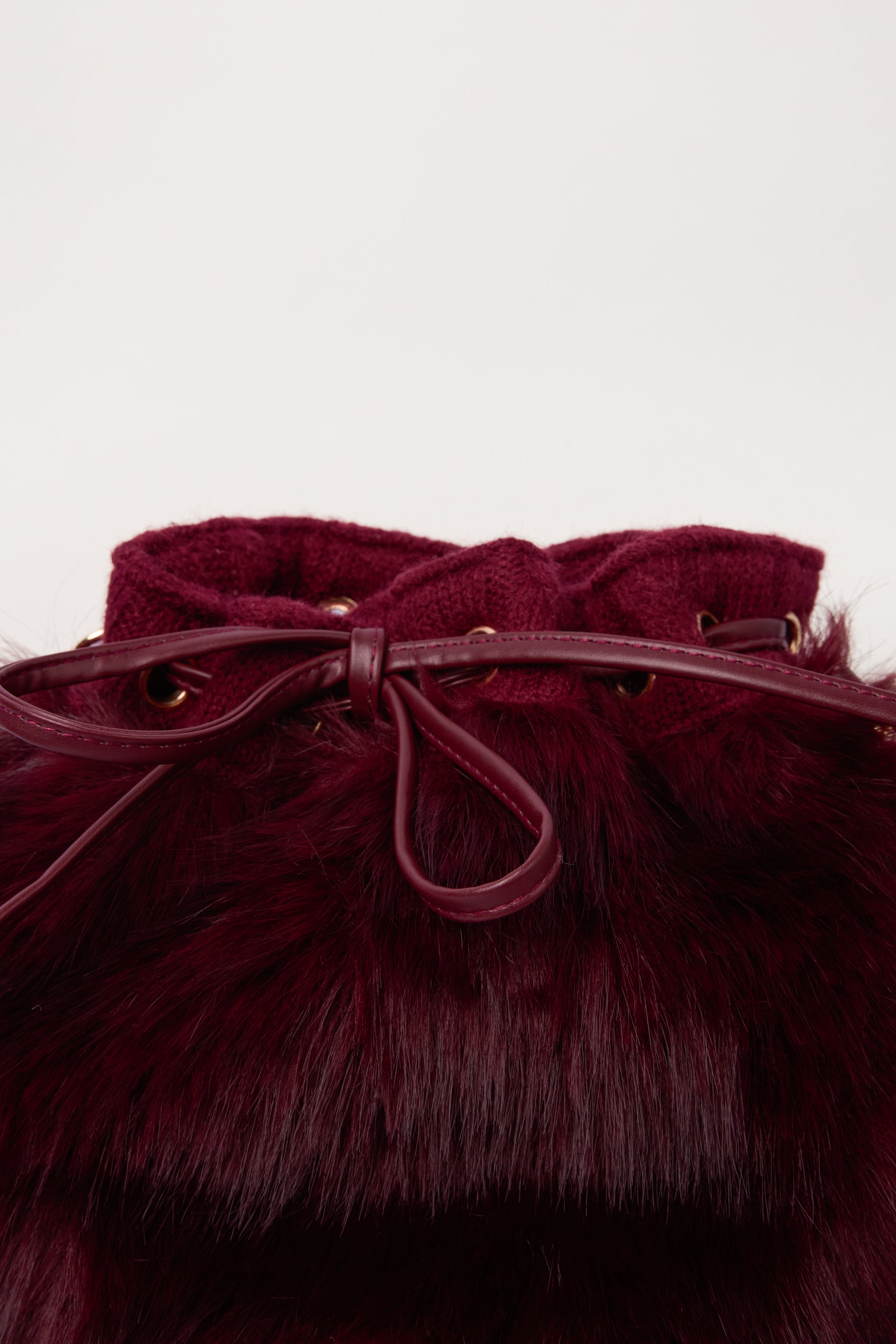 Faux Fur Bow Shoulder Bag