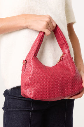 Gold Chain Textured Shoulder Bag