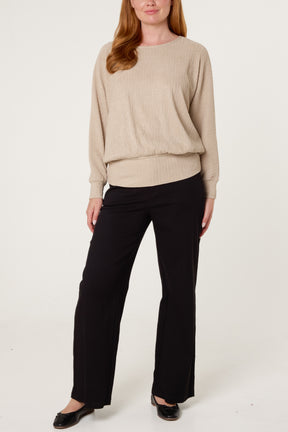 Rhinestone Batwing Top
