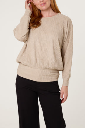Rhinestone Batwing Top