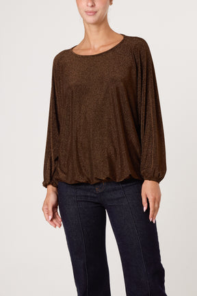 Relaxed Long Sleeve Crew Neck Top