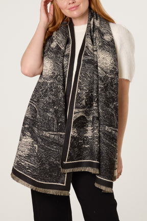 Eiffel Tower Print Scarf