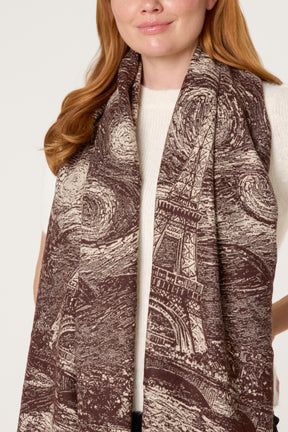 Eiffel Tower Print Scarf