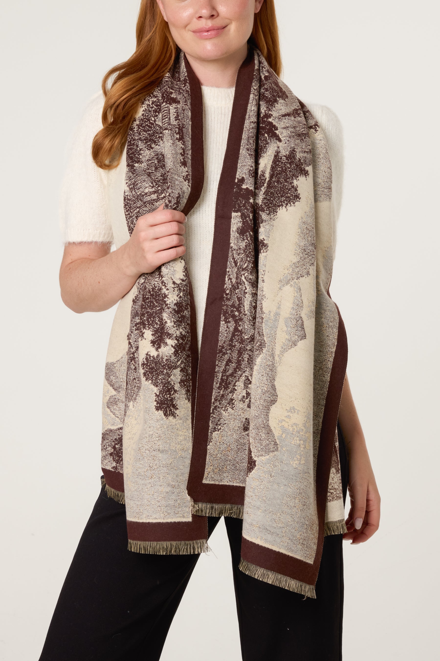 Forest Painting Style Scarf