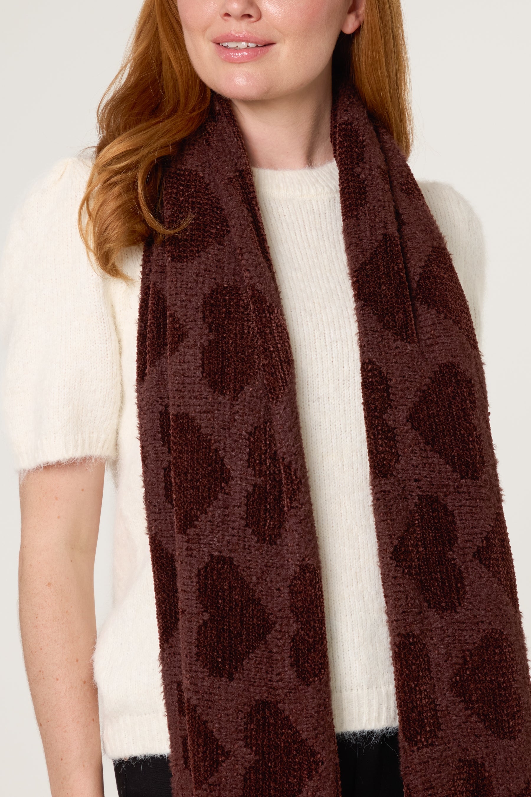 Heart Pattern Scarf