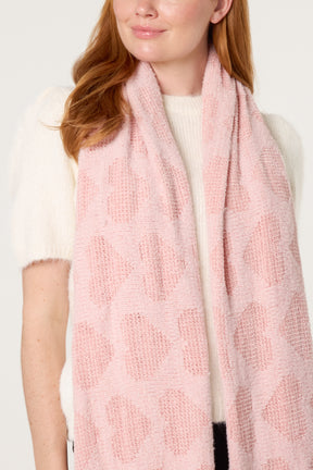 Heart Pattern Scarf