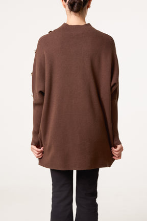 Military Button Knitted Jumper