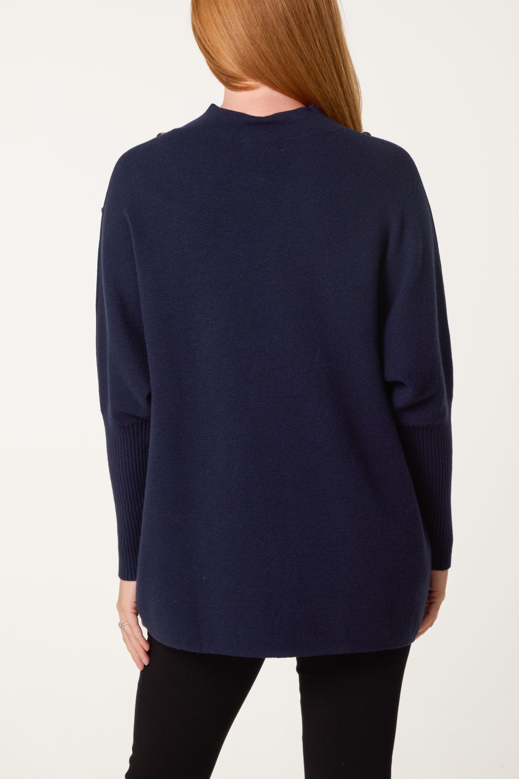 Military Button Knitted Jumper