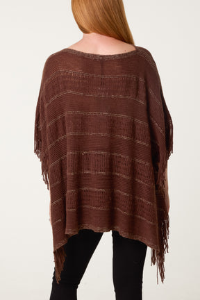 Fringed Essential Knitted Cape
