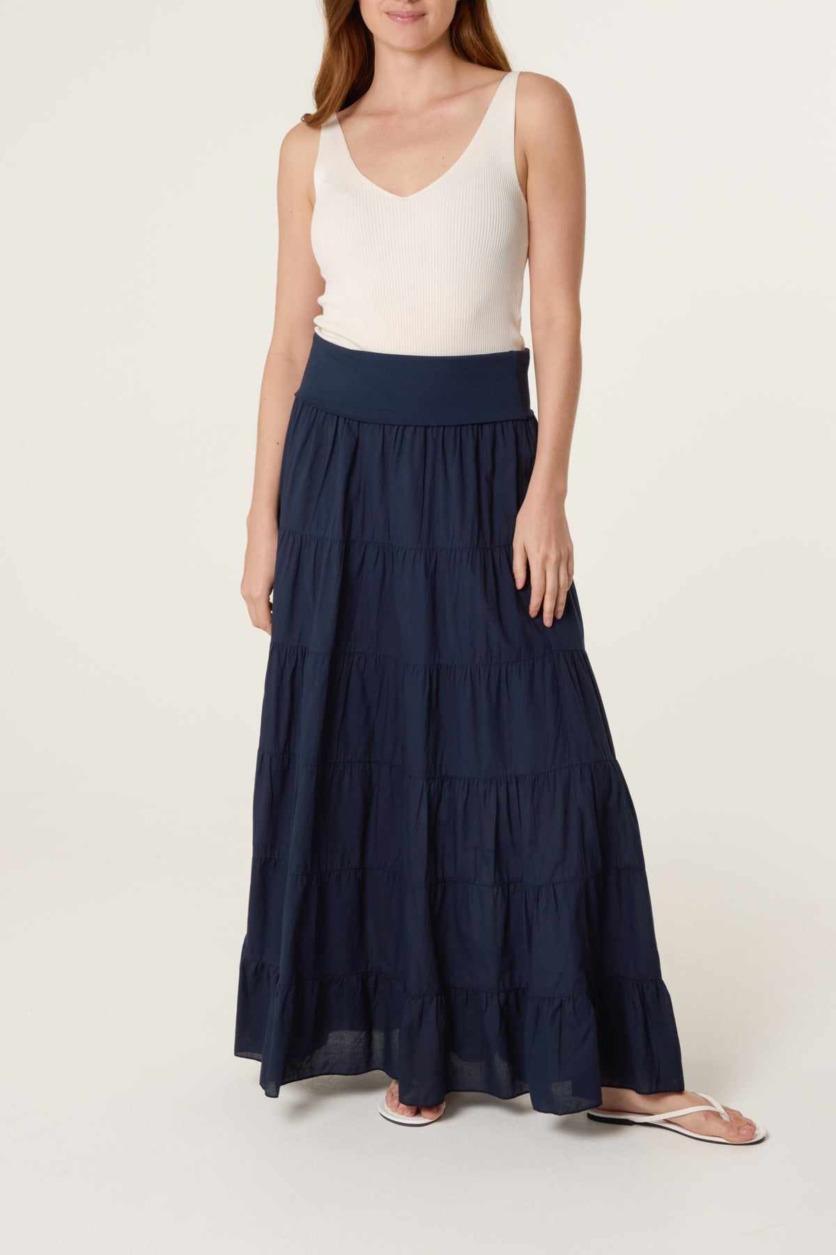 Jersey Band Tiered Skirt