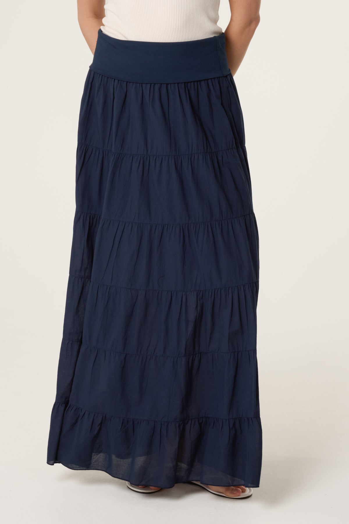 Jersey Band Tiered Skirt