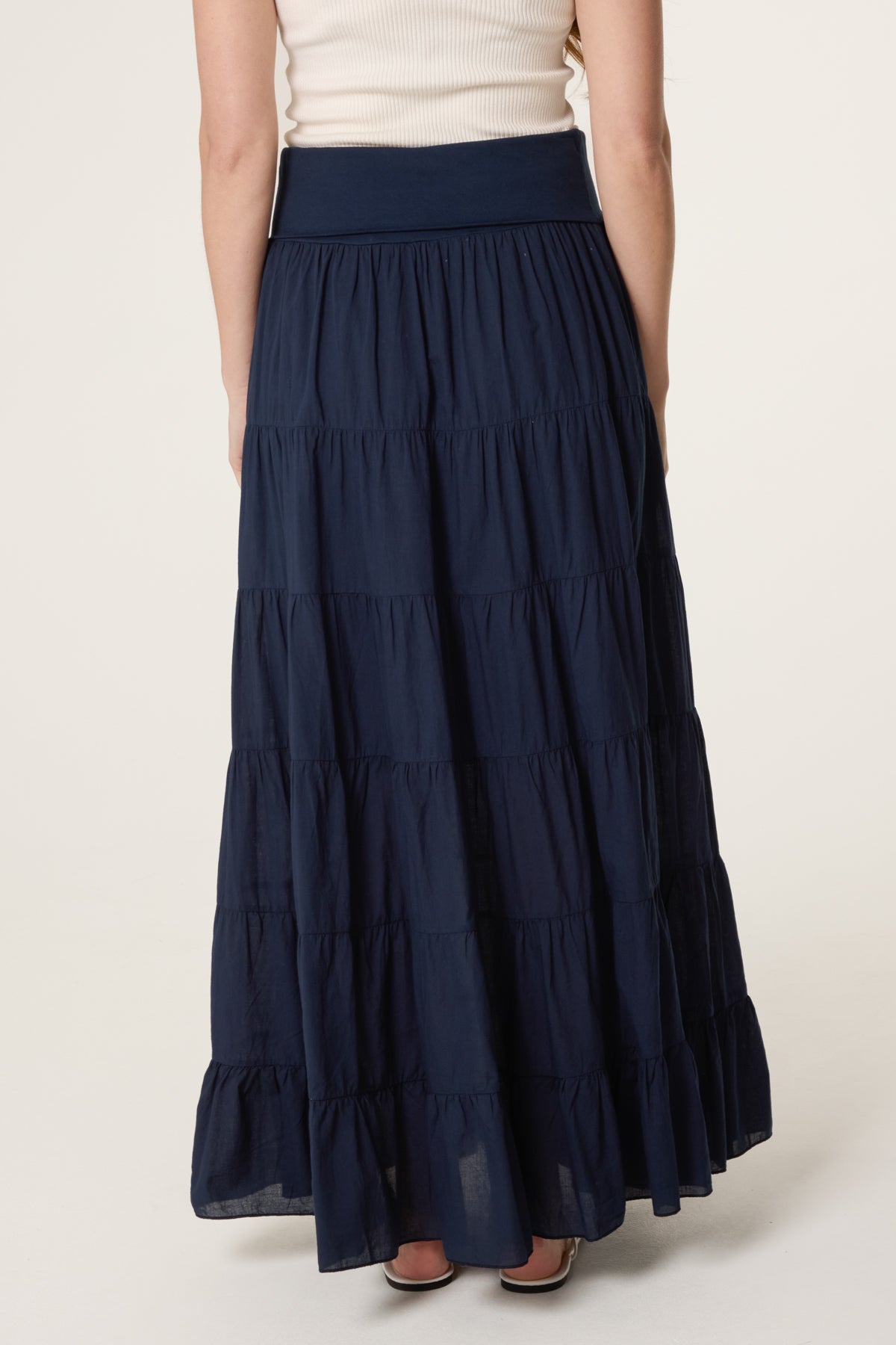 Jersey Band Tiered Skirt