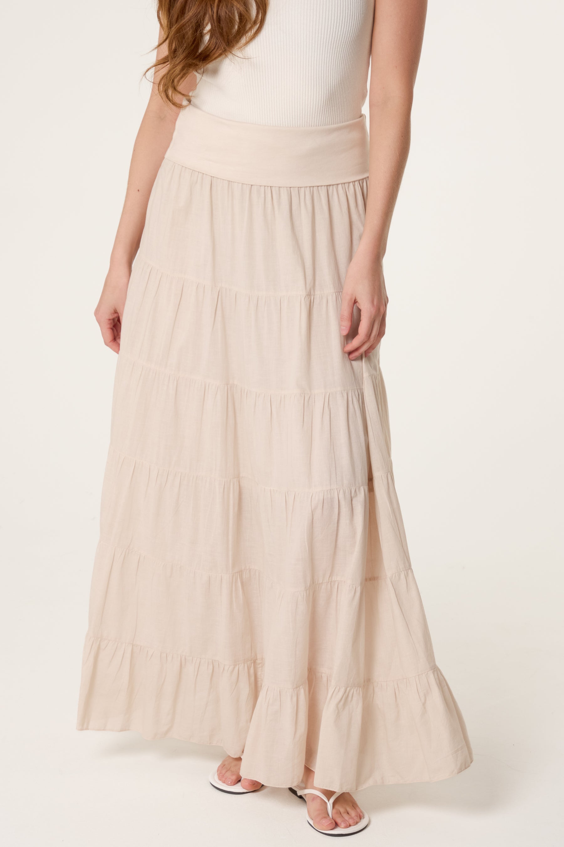Jersey Band Tiered Skirt