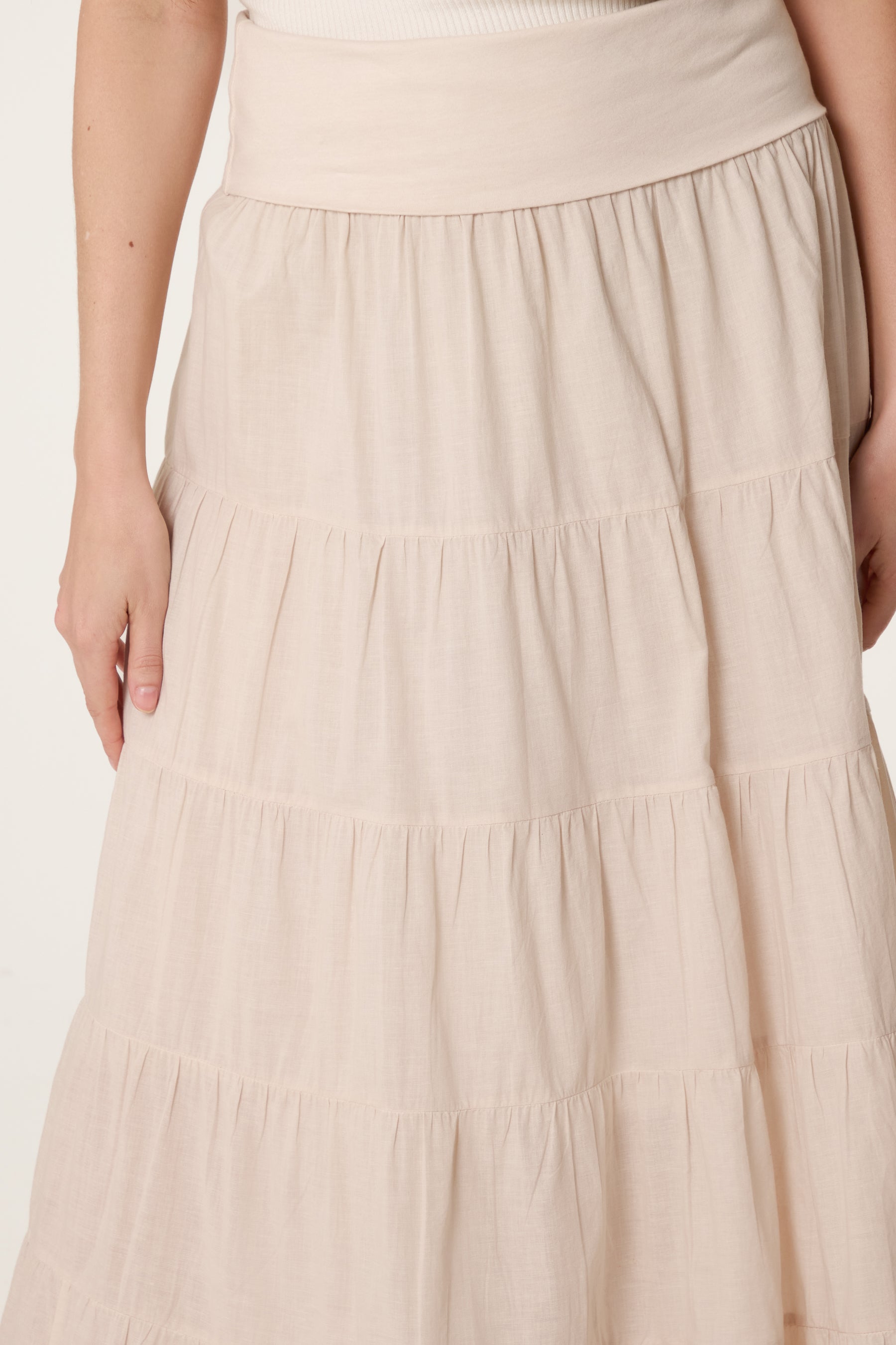 Jersey Band Tiered Skirt