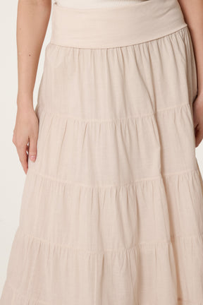 Jersey Band Tiered Skirt