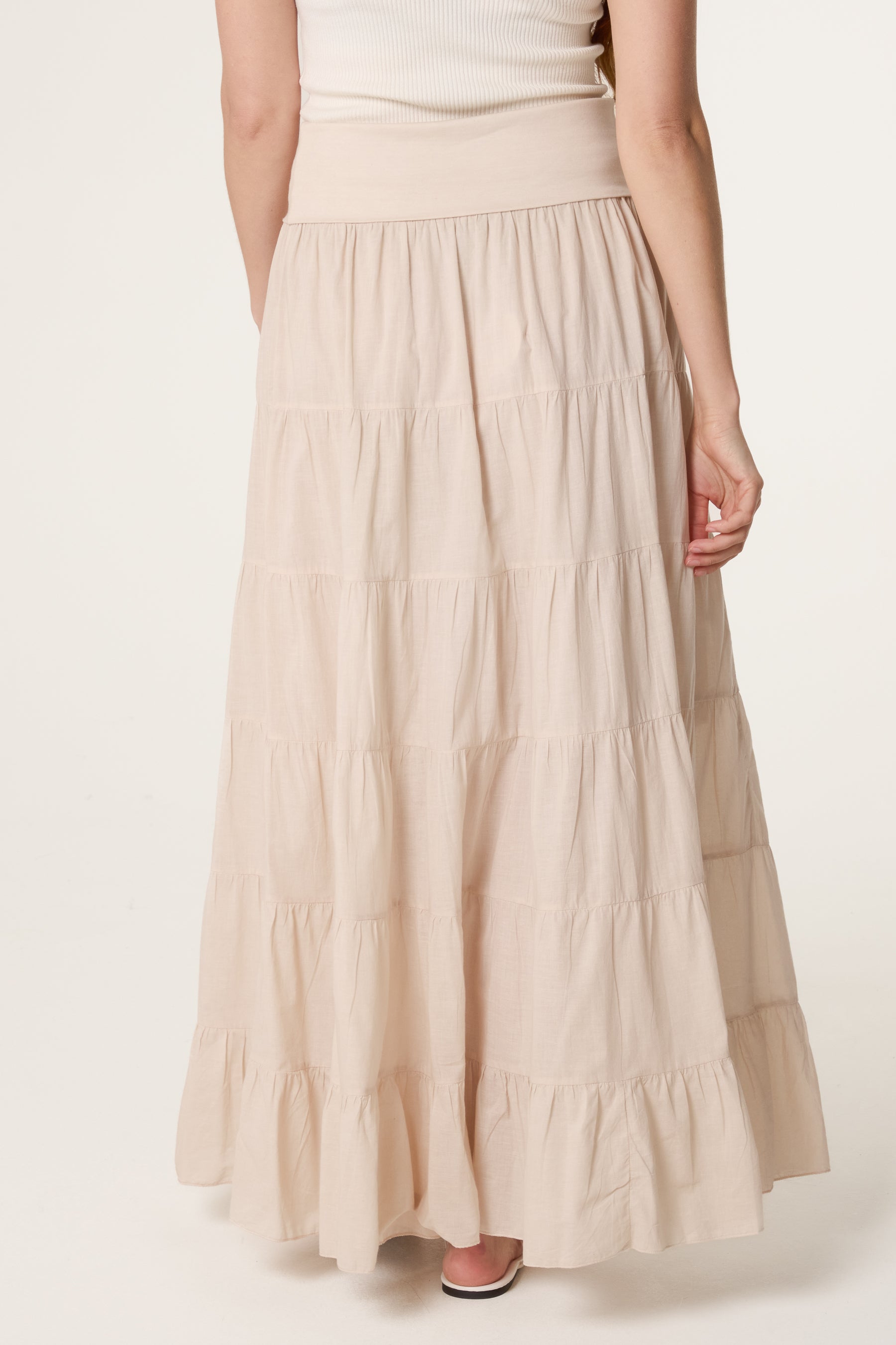 Jersey Band Tiered Skirt